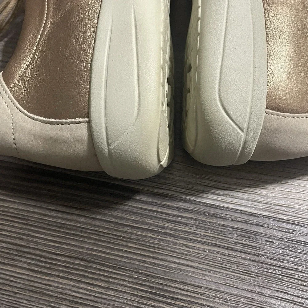 MEPHISTO Cool-Air Womens Sz 10.5‎ Bronze Tan Debby Platinum Leather Sneakers